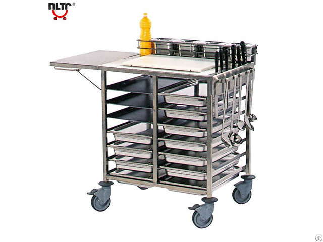 Stainless Steel Serving Trolley With Workshop