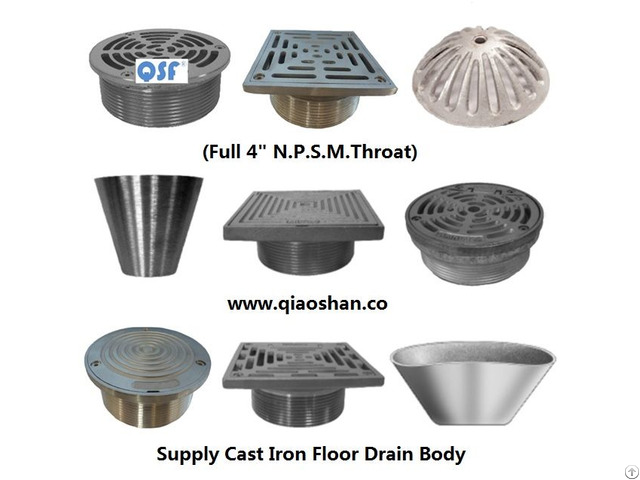 Stainless Steel Strainer And Cleanout Top For Cast Iron Floor Drains Body