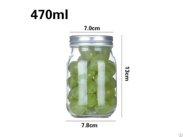 Clear Mason Glass Jar