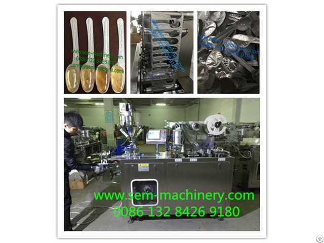 Automatic Spoon Shape Honey Chocolate Blister Packing Machine