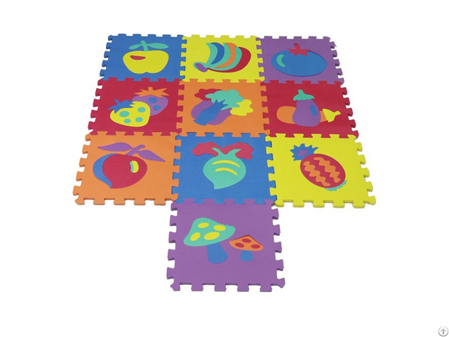 Non Toxic Eva Fruits And Vegetables Baby Play Floor Mat Puzzle