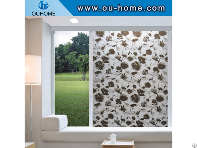 Bt8060 Black Lotus Decorative Stained Glass Film