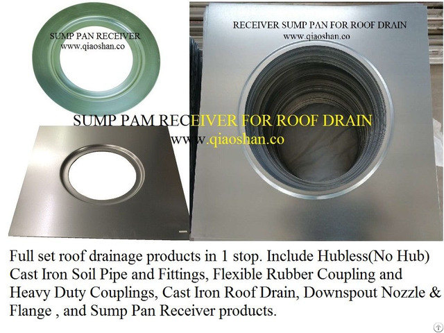 24 Inch Square Sump Pan Receiver For 15 1 4 Inch Diameter Cast Iron Roof Drain