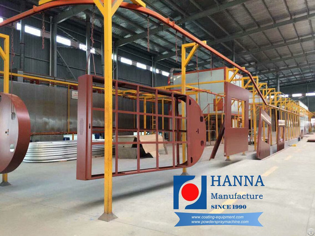 Electrostatic Powder Coating Line Machines For Metal Finishing Process