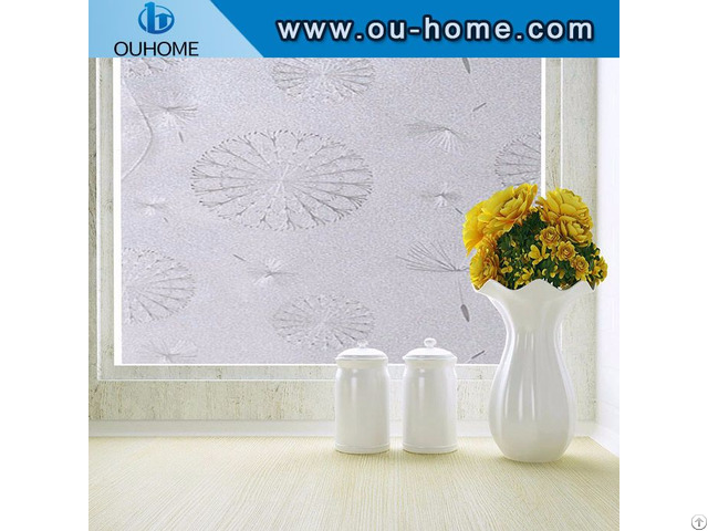 H16006 3d Static Decorative Glass Film Non Adhesive Heat Control Anti Uv