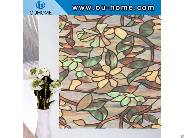 H836 Stati Frosted Decorative Film Cellophane Stained Opaque Bathroom Glass Window Stickers