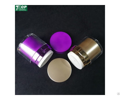 High Quality Double Wall Round Acrylic Cosmetic Cream Jar With White Pump