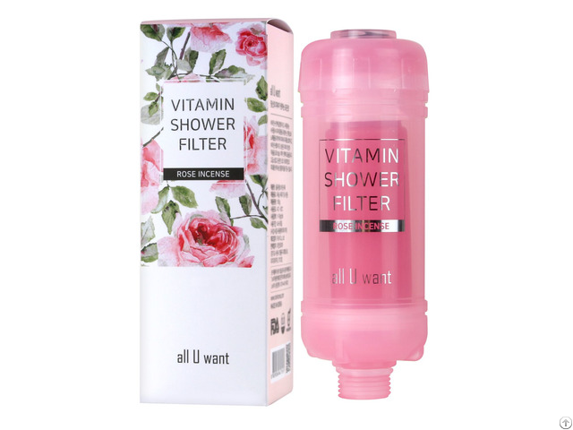 All U Want Vitamin Peptide Shower Filter Rose