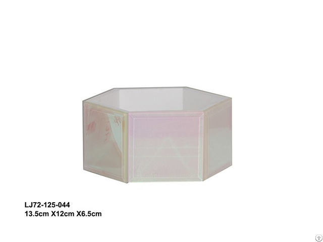 Colorful Hexagonal Glass Jewelry Box