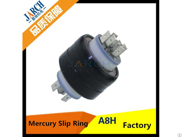 A8h 45mm Anti Jamming Mercury Slip Ring 8 Poles For Rotating Object To Transfer Tiny Voltage