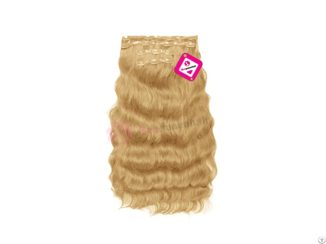 Clip In Body Wavy Hair Blonde Color