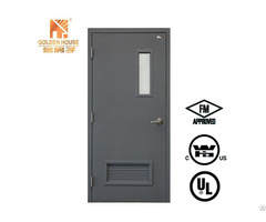 Steel Fire Rated Door With Narrow And Louver