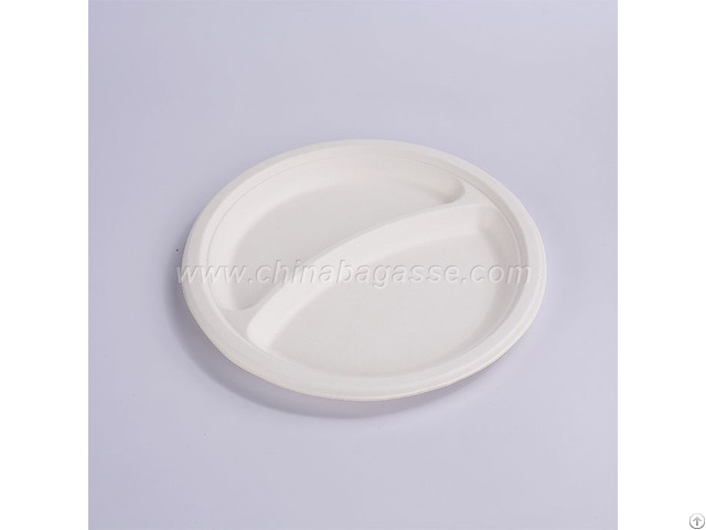 Biodegradable 9 Inch 2 Com Plate