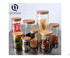 Fda Glass Storage Jar With Bamboo Lid