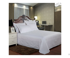 Hotel Bedding White Bed Sheet 100 Percent Cotton Solid Color Flat Sheets