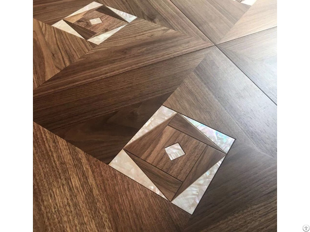 Engineered Wood Flooring With Shell Inlay