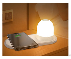 Qi Fast Wireless Charger Bedside Night Light Charging Lamp