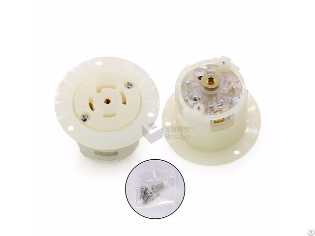 Nemal21 30 American Female Locking Flanged Outlet Power Receptacle 30a 120 208v Bl2130fo