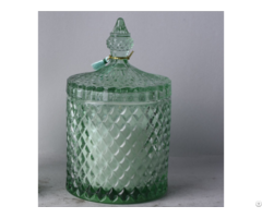 Eco Friendly Luxury Scented Green Glass Candles Jar With Lid For Wedding