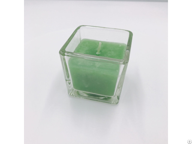 Soy Wax Material And Yes Handmade Romantic Scented Square Shape Glass Candles