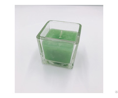 Soy Wax Material And Yes Handmade Romantic Scented Square Shape Glass Candles