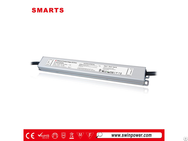 Fcc 110 277 Volt Ac Dc 12v 24v 60 Watt Waterproof Non Dimmable Slim Constant Voltage Led Driver