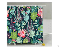 A Variety Of Green Floral Shower Curtain