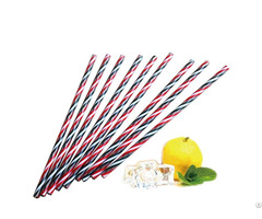 Reusable Plastic Candy Striped Straws