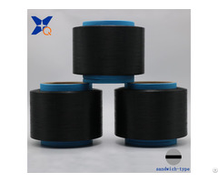 Carbon Conductive Polyester Fiber Filaments 50d 8f Sandwich Type For Esd Harness Cord Xtaa249