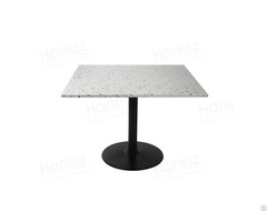 Terrazzo Table With Slim Black Metal Frame