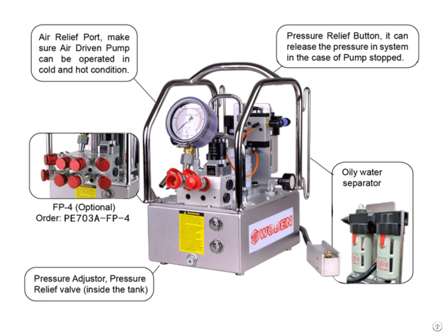 Air Compress Drive Hydraulic Torque Wrench Pump