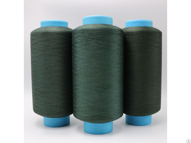 Copper Plated Cus Acrylic Conductive Filaments 75d 40f Dty Green Yarn For Anti Bacteria Xt11123