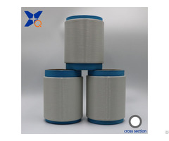 White Metal Oxide Conductive Polyester Fiber Filaments 20d 3f Inner Ring For Esd Xtaa255
