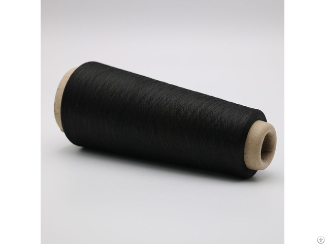 Carbon 20d 3f Filaments Outer Ring Intermingling With 50d Black Polyester Dty Xtaa248