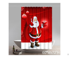 Beautiful Christmas Santa Claus Bathroom Shower Curtains