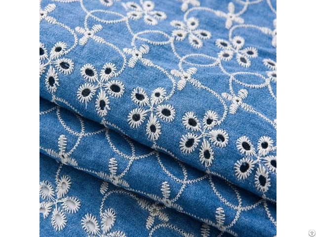 Indonesian Fabrics Embroidery 100 Cotton Nylon Lace White Embroidered Fabric