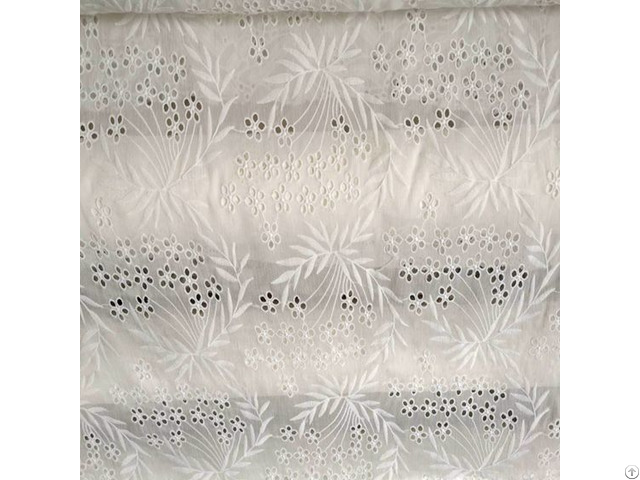 On Cotton Lace Chiffon Fabric Embroidery