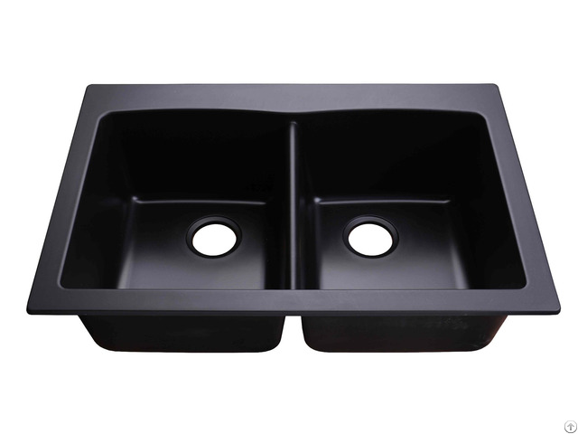 Black Drop In Kitchen Granite Composite Sink