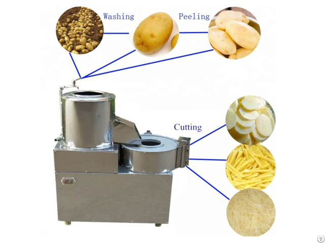 Potato Peeling And Slicing Machine With High Efficiency