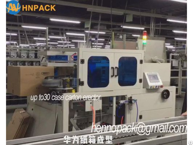 Hennopack Horizontal Type Mpk 30k High Speed Carton Erector Machine