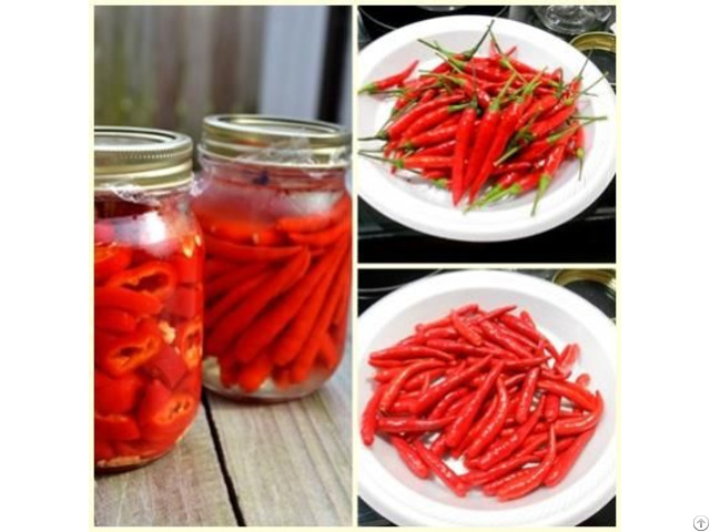 Pickled Red Chilli In Glass Jar