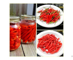 Pickled Red Chilli In Glass Jar