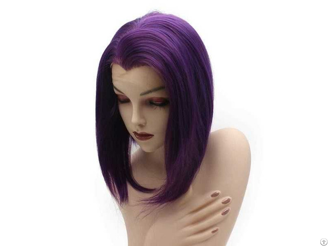 Purple Straight Bob Wig