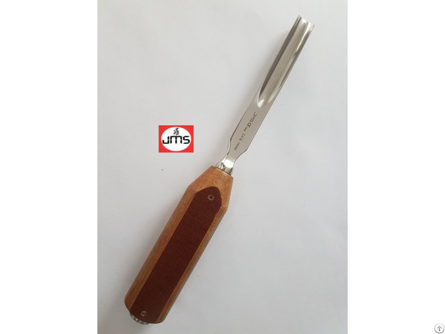 Gouge With Fiber Handle Straight Orthopedic Instrument