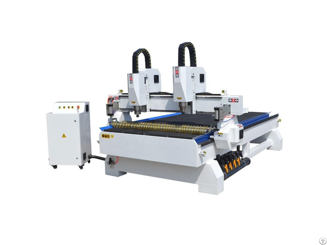 Double Head Cnc Router Machine For Wood Mdf