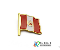 China Manufacturers High Quality Custom Hard Enamel Flag Lapel Pin