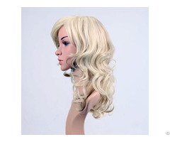 Synthetic Hair Silky Straight Wave Machine Made Wig