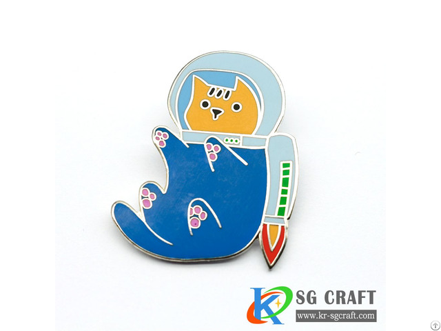 Custom Metal Cute Animal Shaped Button Enamel Lapel Pin