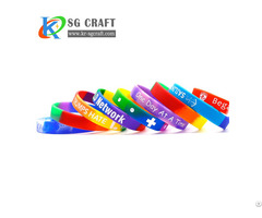 New Debossed Silicone Wristband
