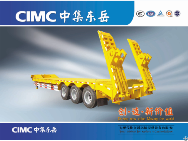 Cimc Cheap 3 Fuwa Axles China Made 13m Low Bed Truck Semi Trailer For Sale